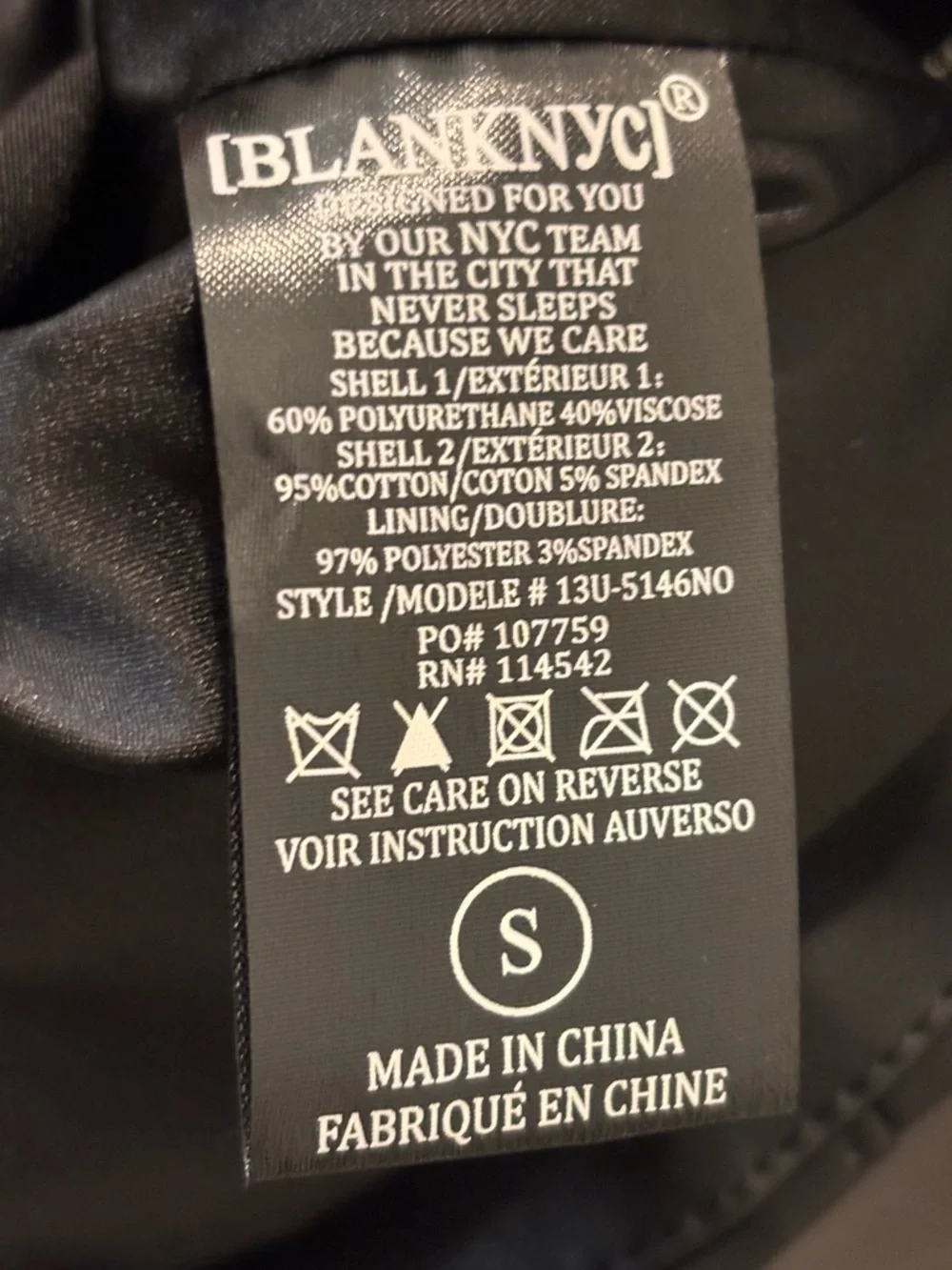 Blank NYC‎ Black Leather Asymmetrical Moto Jacket